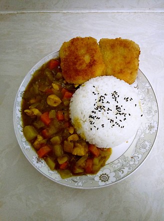 Curry Fish Steak Rice recipe