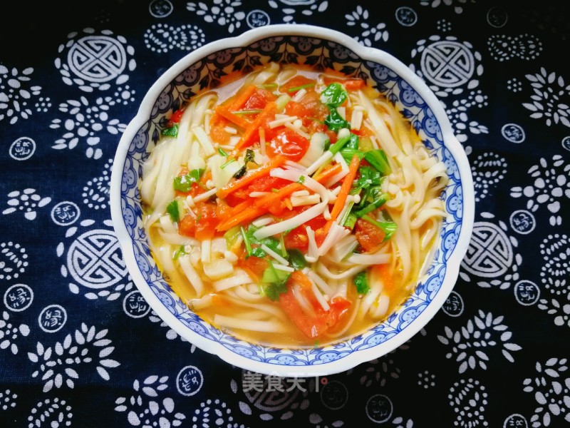 Tomato Carrot Noodle Soup