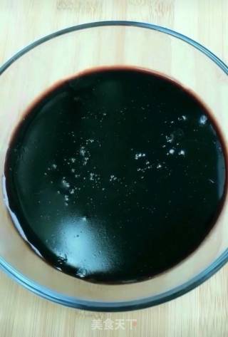 Black Jelly with Fruit Sago recipe