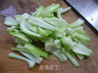 Stir-fried Vegetable Stems with Corn and Ham Sausage recipe