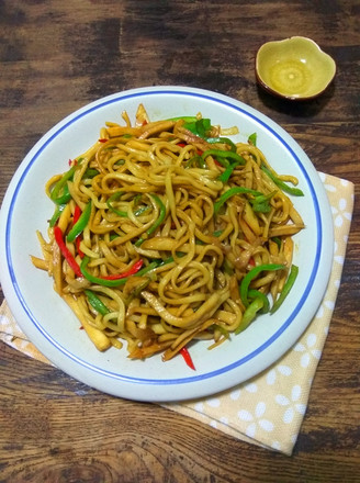 Fried Noodles with King Pleurotus recipe