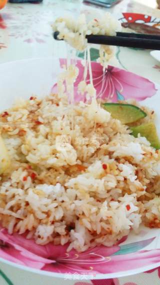 Grilled Meat + Spicy Cabbage Cheese Rice recipe