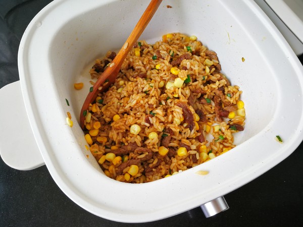 Beef Corn Fried Rice recipe