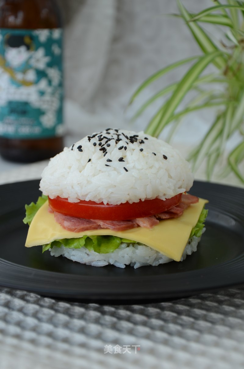 Big Tibetan Mustard Rice Burger recipe