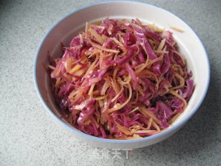 Potato Shreds with Purple Cabbage recipe