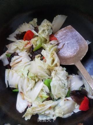 Stir Fried Fungus with Cabbage recipe