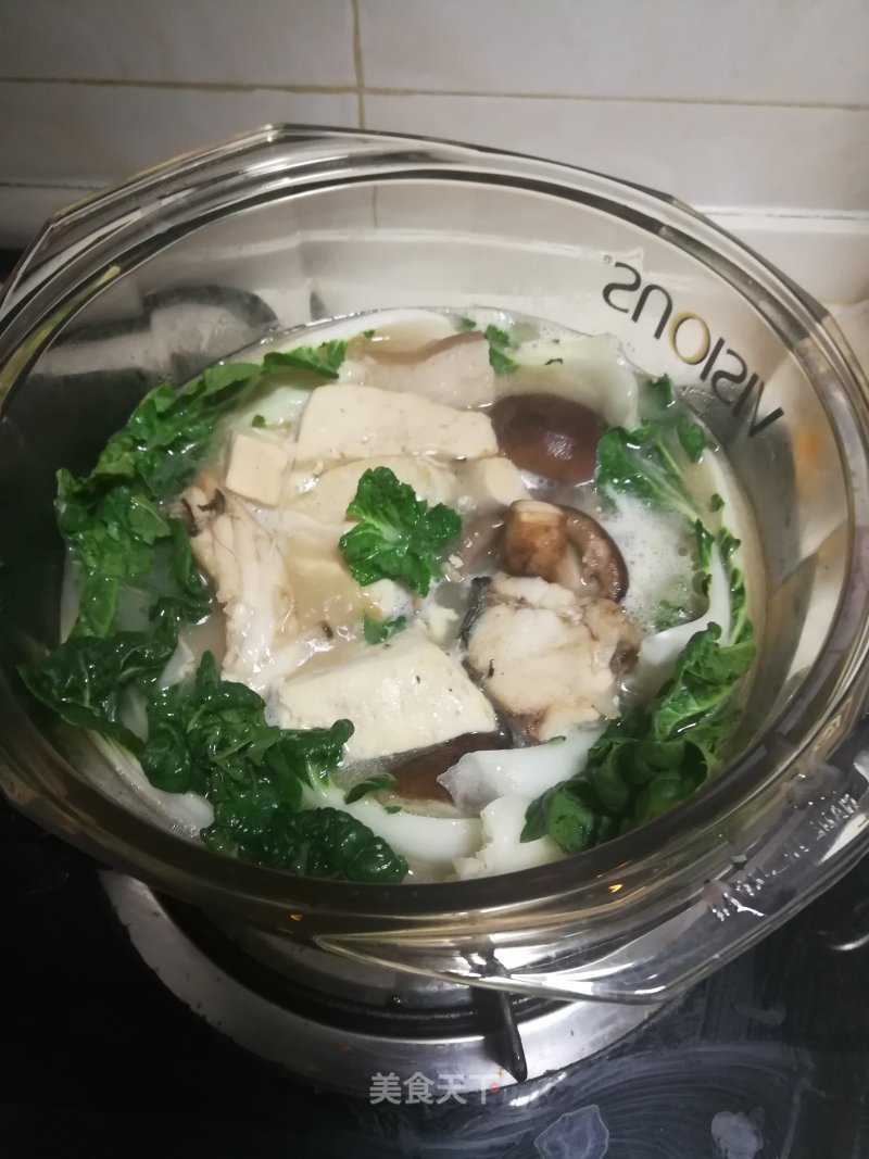 Stewed Tofu with Mushrooms and Grass Fish recipe