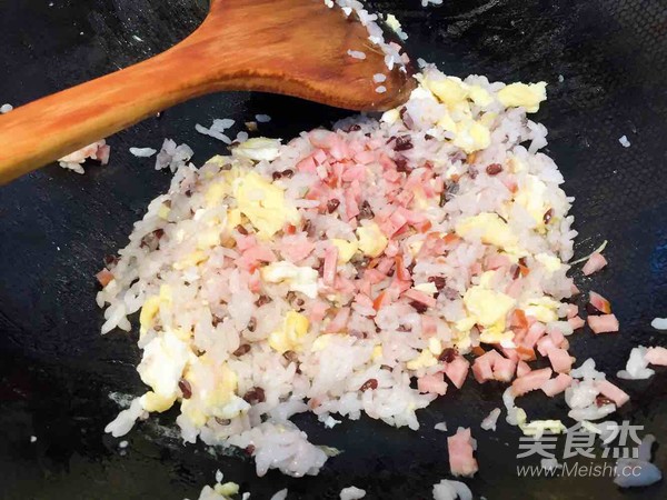 Fried Rice with Egg Sausage recipe