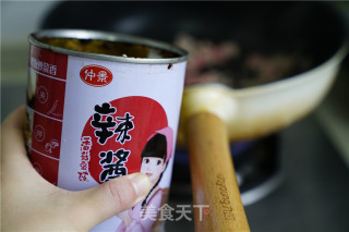 Crispy Beef Loofah Edamame recipe