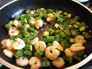 Refreshing and Refreshing Fried Okra with Shrimp recipe
