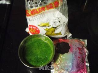 【creative New Dishes】spinach Bean Paste Cake recipe