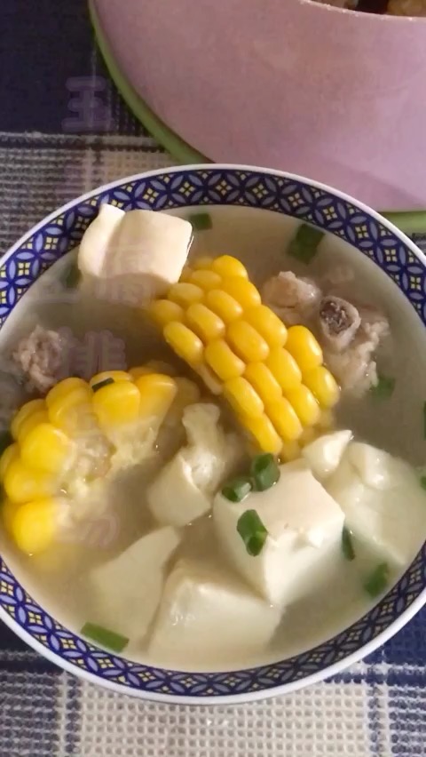 Corn Tofu Ribs Soup