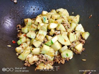 Stir-fried Old Cucumber with Minced Meat recipe