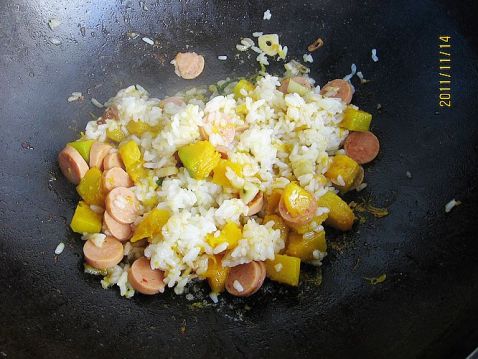 Garlic Pumpkin Braised Rice recipe