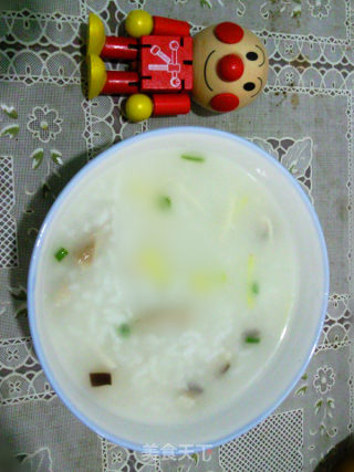 Mushroom Chicken Congee recipe