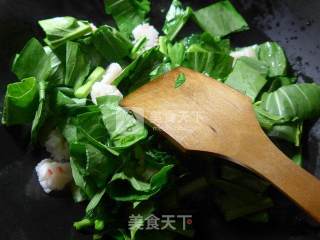 Shrimp Flavour Ball Stir-fried Rape Root recipe