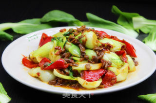 Stir-fried Shanghai Green with Laba Beans recipe