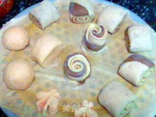 The Making Process of Distilled Jam Colorful Steamed Buns recipe