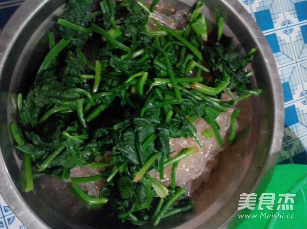 Spinach with Vermicelli recipe