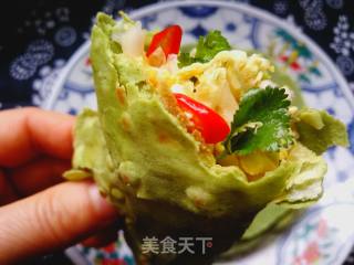 #团圆饭# Spinach Cake with Vegetable Core recipe