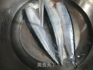 Steamed Saury recipe