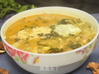 Sauerkraut and Grass Fish Head Soup recipe