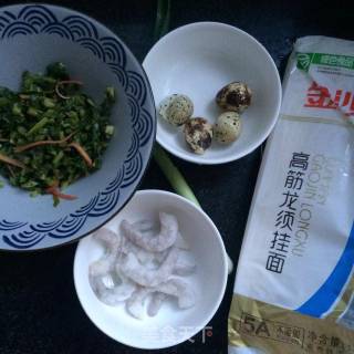 Longxu Noodles with Shrimp and Pickled Vegetables recipe