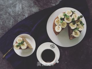 Original | Oil-free Flour-free Coffee Banana Wet Cake recipe