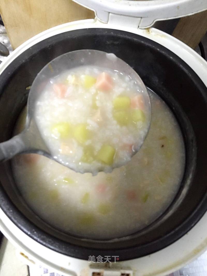 Potato Ham Chicken Porridge recipe