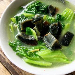Preserved Egg Mustard Soup recipe