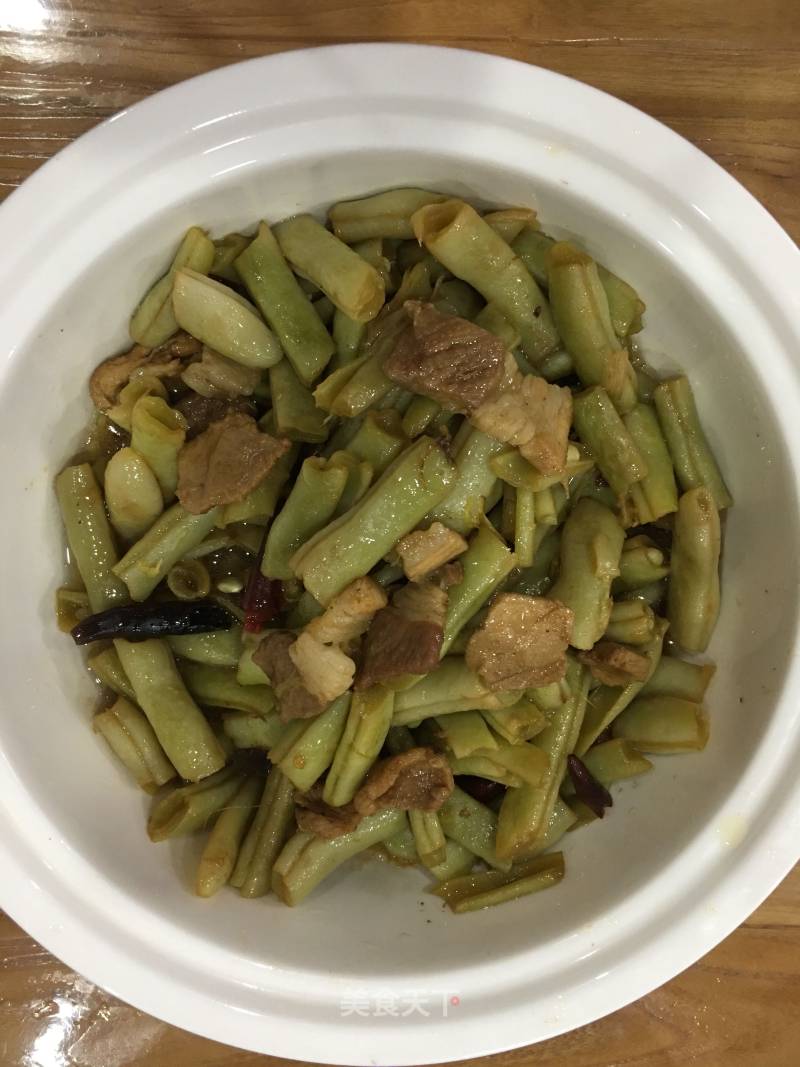 Braised Pork Belly with Beans recipe