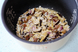 【boiled Rice with Sausage and Mushroom】: An Attractive Lazy Rice with Fragrance recipe