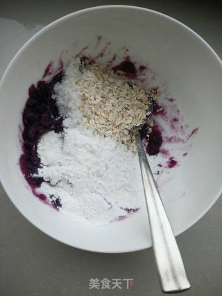 Roasted Purple Sweet Potato Oatmeal Balls recipe