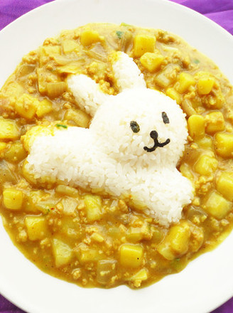 Curry Potato Bunny Rice recipe