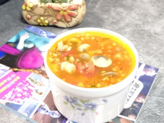 Mushroom Tomato Soup with Minced Meat recipe