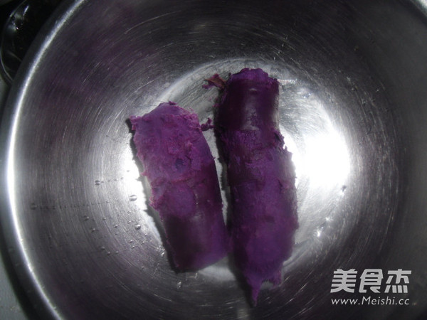 Condensed Milk Yogurt Purple Sweet Potato Cup recipe