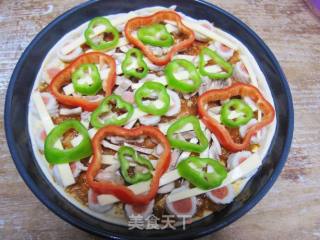 [diy New Orleans Bbq Pizza] Produced by Xiaowenzi~~[diy Bbq Lace Pizza] recipe