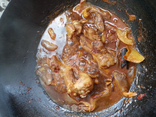 Braised Chicken Drumsticks with Leaf Mushroom recipe