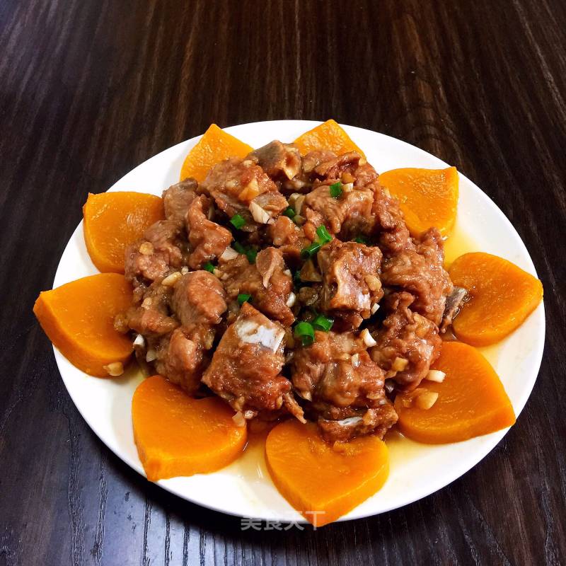 Steamed Pumpkin with Pork Ribs recipe