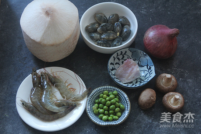 Cheese Coconut Seafood Baked Rice recipe