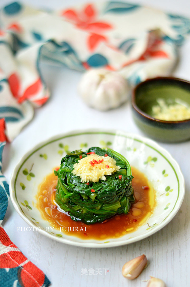 Garlic Spinach Tower recipe