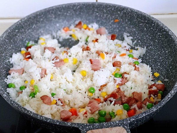 Seasonal Vegetable Sausage Fried Rice recipe
