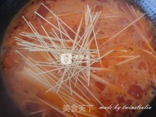 Tomato Egg Longxu Noodle Soup recipe