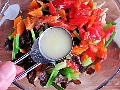 Five-color Yuba with Ginger Juice recipe