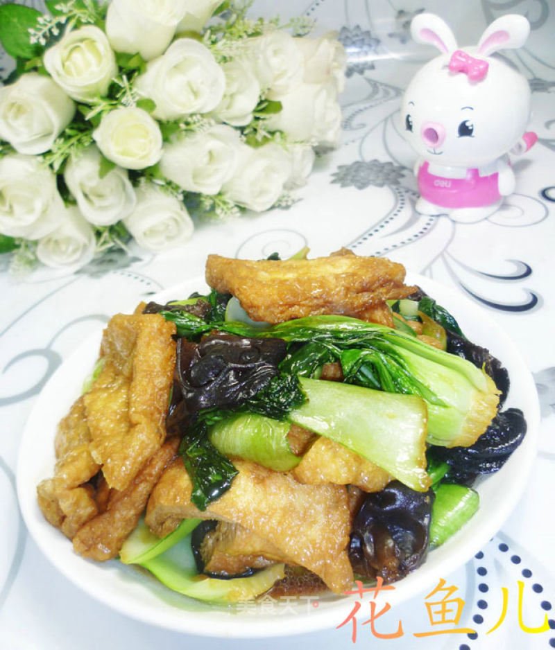 Stir-fried Vegetables with Black Fungus and Big Oil recipe