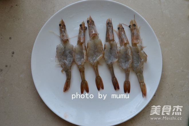 Oil-free Garlic Open Back Shrimp recipe