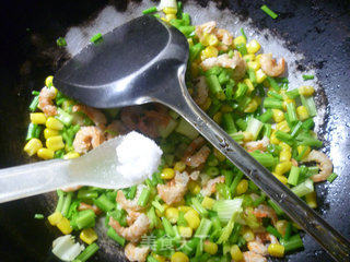 Fried Celery with Corn Kernels recipe