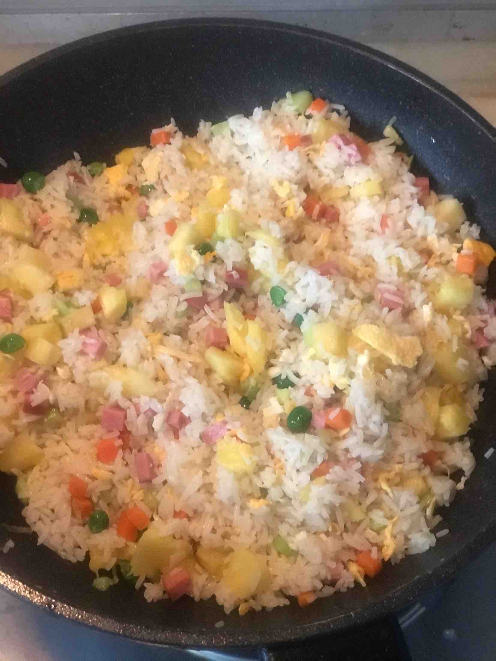 Fresh and Sweet Shrimp and Pineapple Fried Rice recipe