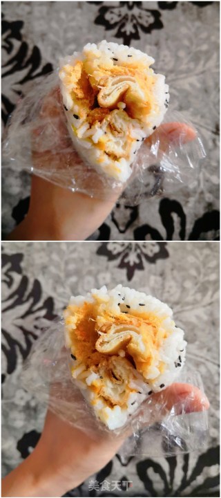 Pork Floss Rice Ball and Sticky Rice Wrapped You Tiao recipe