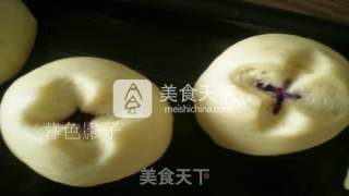 #aca烤明星大赛#purple Sweet Potato Filling Smiles Often Open Bread recipe